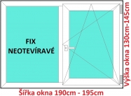 Okna FIX+OS SOFT šířka 190 a 195cm x výška 130-145cm